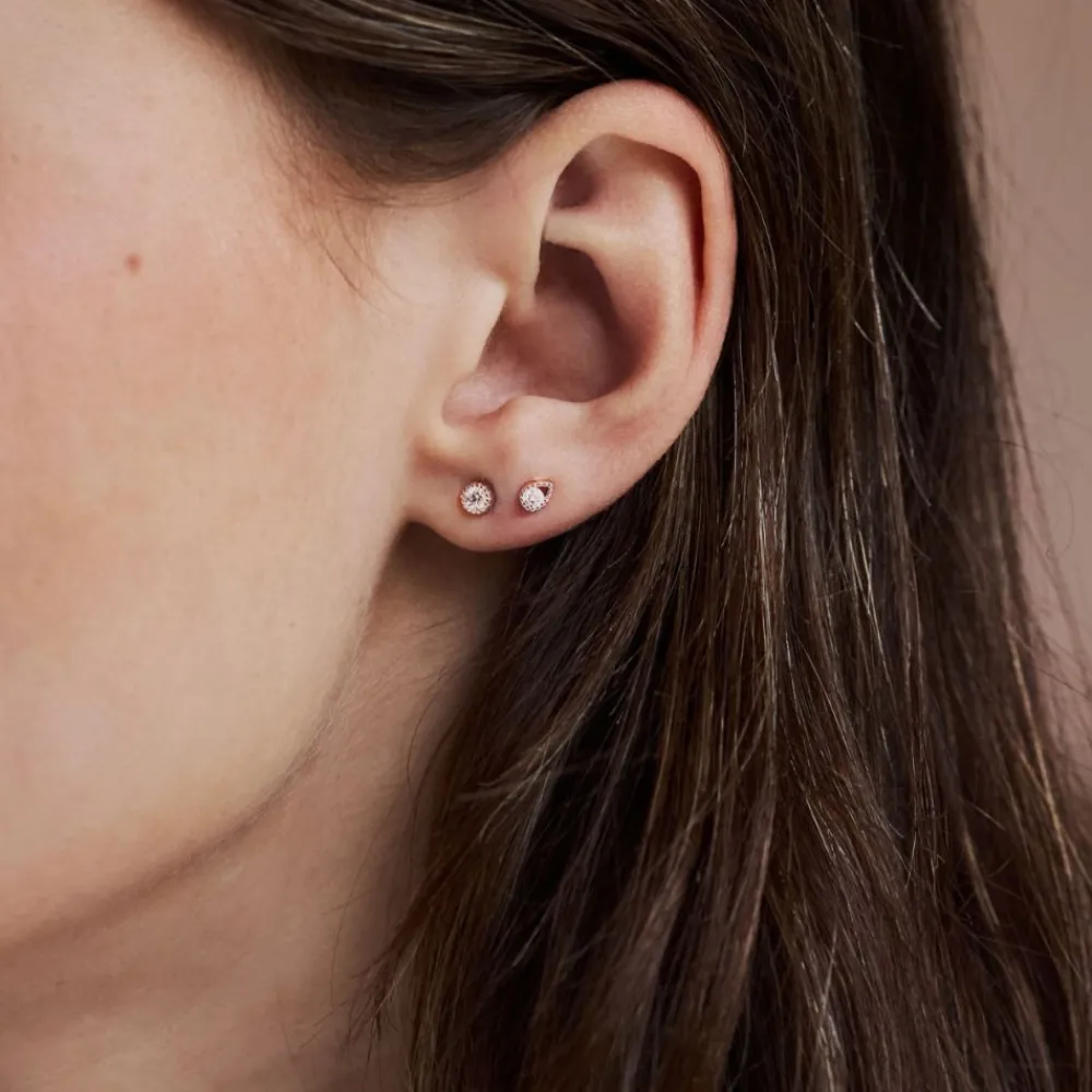 Dinny Hall Solid Gold Created Diamond Jasmine Round Single Stud
