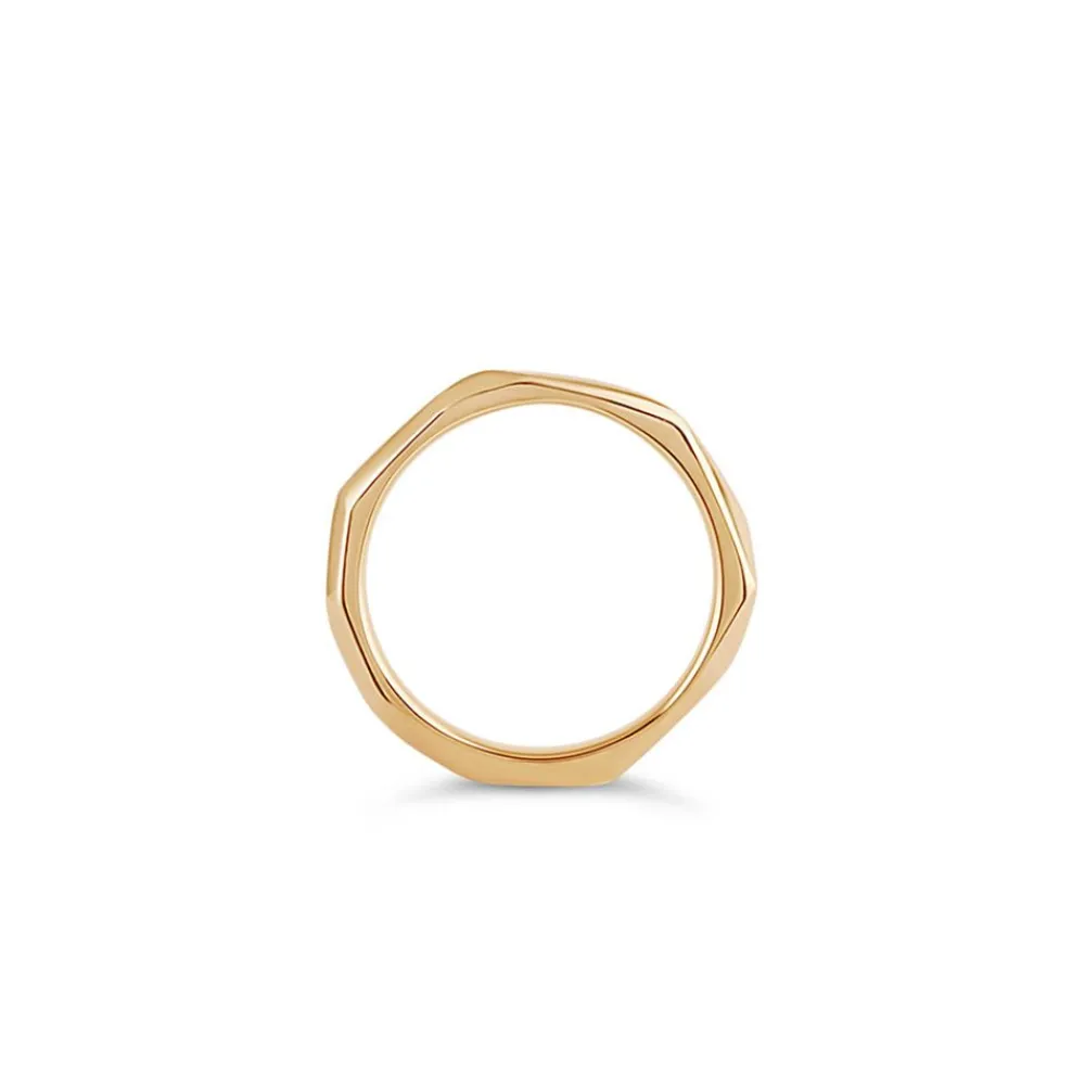 Dinny Hall Solid Gold Thalassa Faceted Band Ring