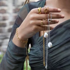 Dinny Hall Solid Gold Thalassa Faceted Band Ring