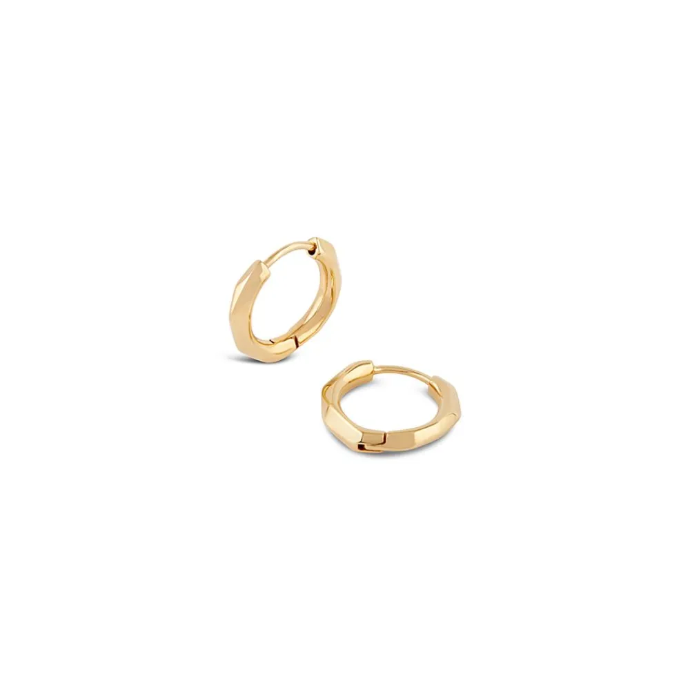 Dinny Hall Solid Gold Thalassa Mini Faceted Huggie Hoops