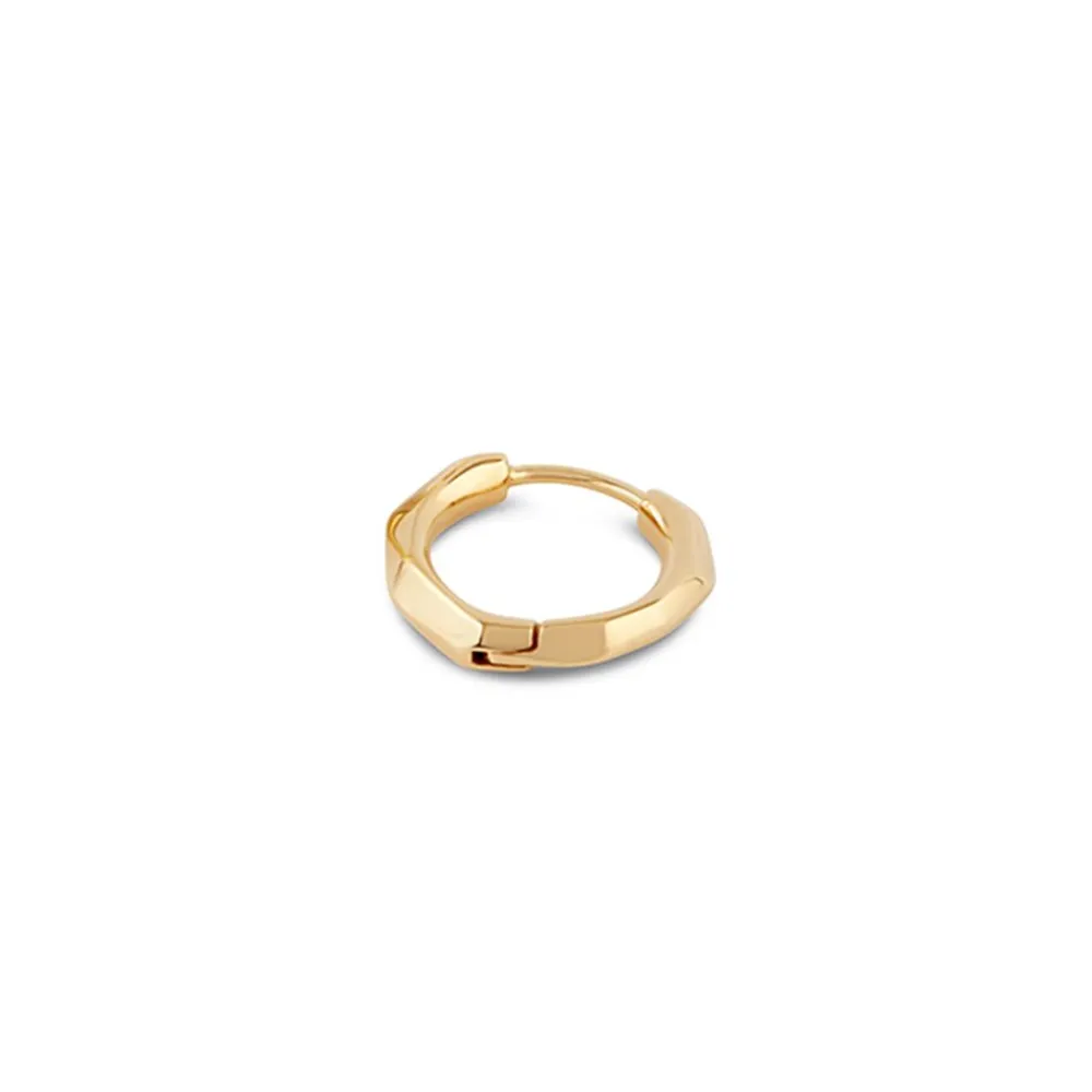 Dinny Hall Solid Gold Thalassa Single Mini Faceted Huggie Hoop