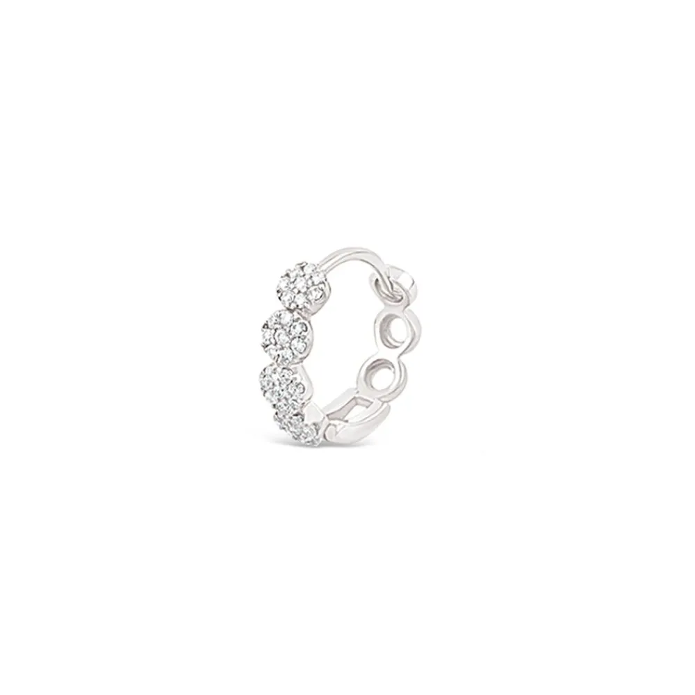 Dinny Hall Starflower 14K Gold Diamond Single Huggie Hoop