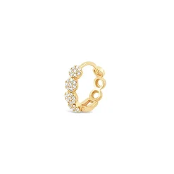 Dinny Hall Starflower 14K Gold Diamond Single Huggie Hoop