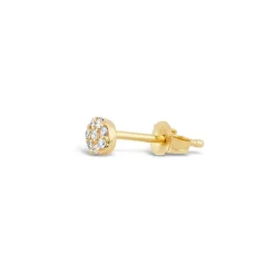 Dinny Hall Starflower 14K Gold Single Diamond Stud