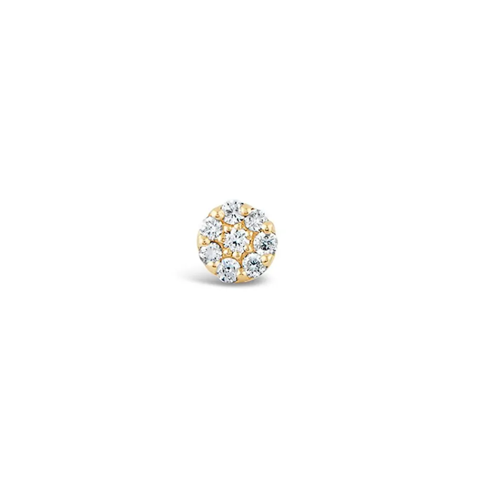 Dinny Hall Starflower 14K Gold Single Diamond Stud