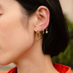 Dinny Hall Stargazer Chain Loop Drop Earrings
