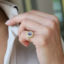 Dinny Hall Suffragette Halo Pinky Ring
