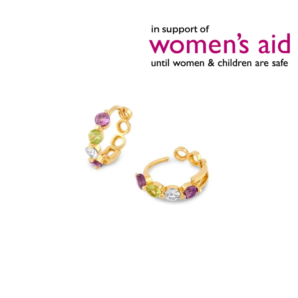 Dinny Hall Suffragette Huggie Hoops