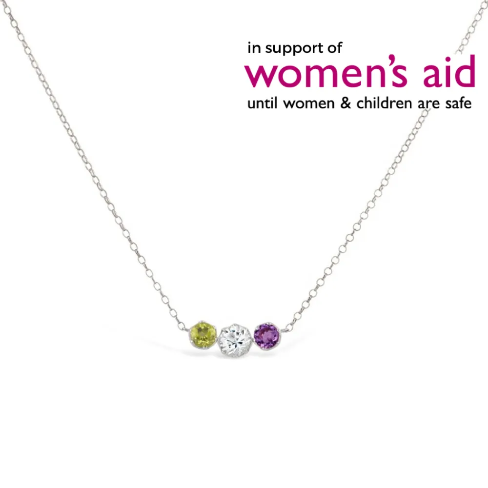 Dinny Hall Suffragette Three Stone Scoop Necklace