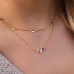 Dinny Hall Suffragette Three Stone Scoop Necklace