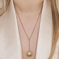 Dinny Hall Sun Chain Charm With Brushed Centre Pendant