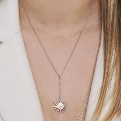 Dinny Hall Sun Chain Charm With 9K Brushed Centre Pendant