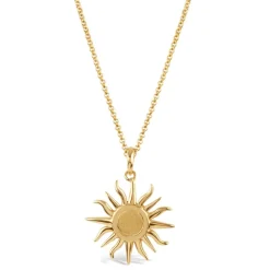Dinny Hall Sun Charm With Brushed Centre Pendant