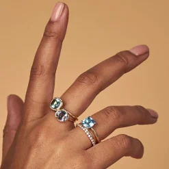 Dinny Hall Sweet Pea 18K Diamond Half Eternity Ring