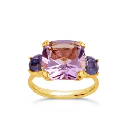 Dinny Hall Teresa 22K Yellow Gold Vermeil Pale Amethyst & Iolite Ring