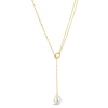 Dinny Hall Thalassa Faceted Lariat With Freshwater Pearl