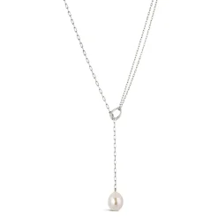 Dinny Hall Thalassa Faceted Lariat With Freshwater Pearl