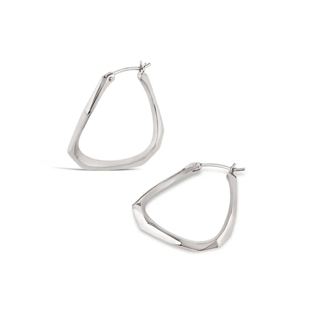 Dinny Hall Thalassa Faceted Medium Hoops