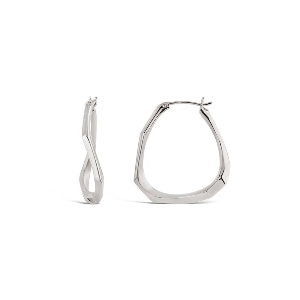 Dinny Hall Thalassa Faceted Medium Hoops