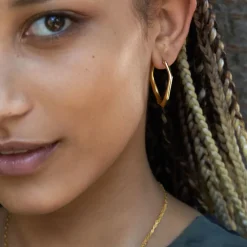 Dinny Hall Thalassa Faceted Medium Hoops
