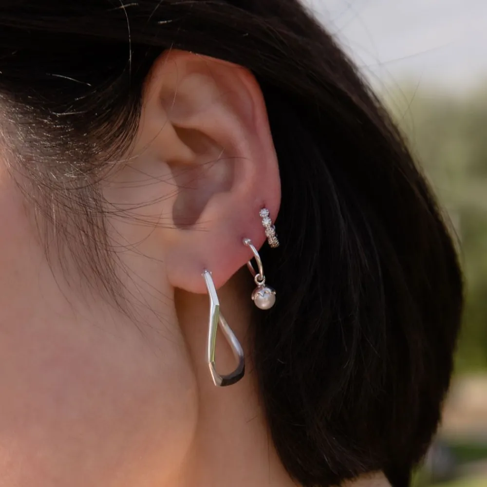 Dinny Hall Thalassa Faceted Medium Hoops