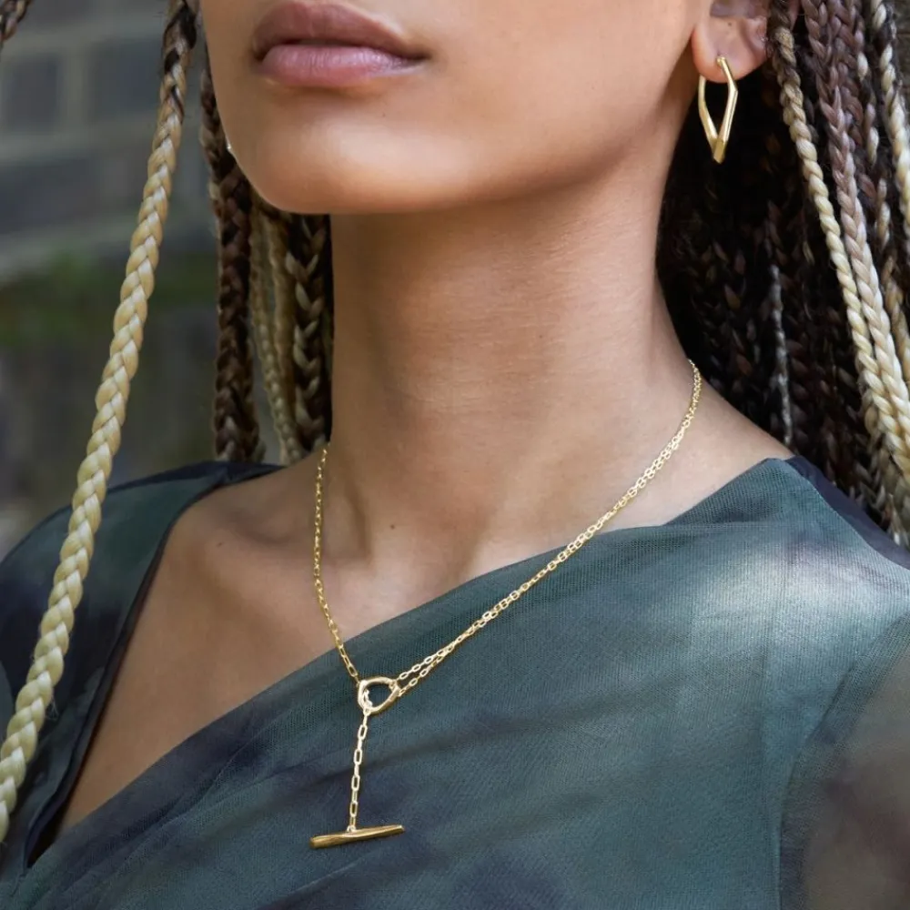 Dinny Hall Thalassa Faceted Small T-Bar Lariat