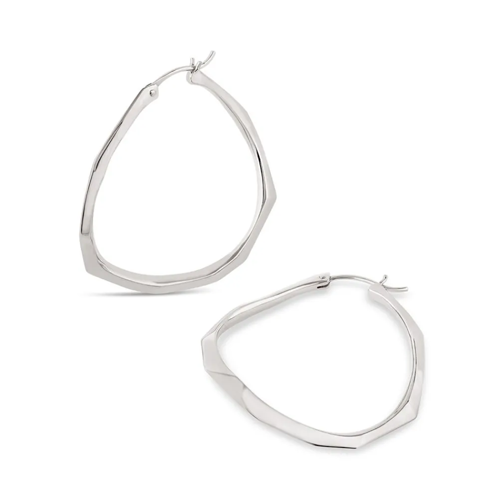 Dinny Hall Thalassa Large Faceted Statement Hoops