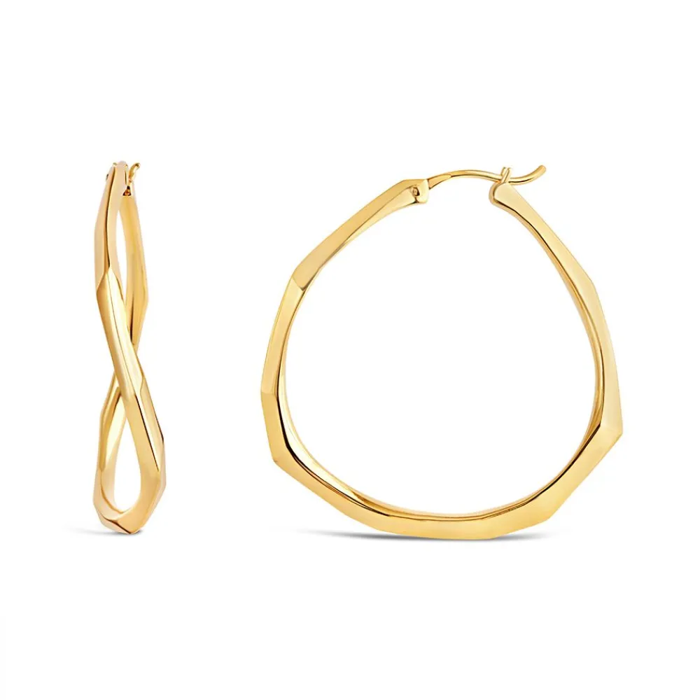 Dinny Hall Thalassa Large Faceted Statement Hoops