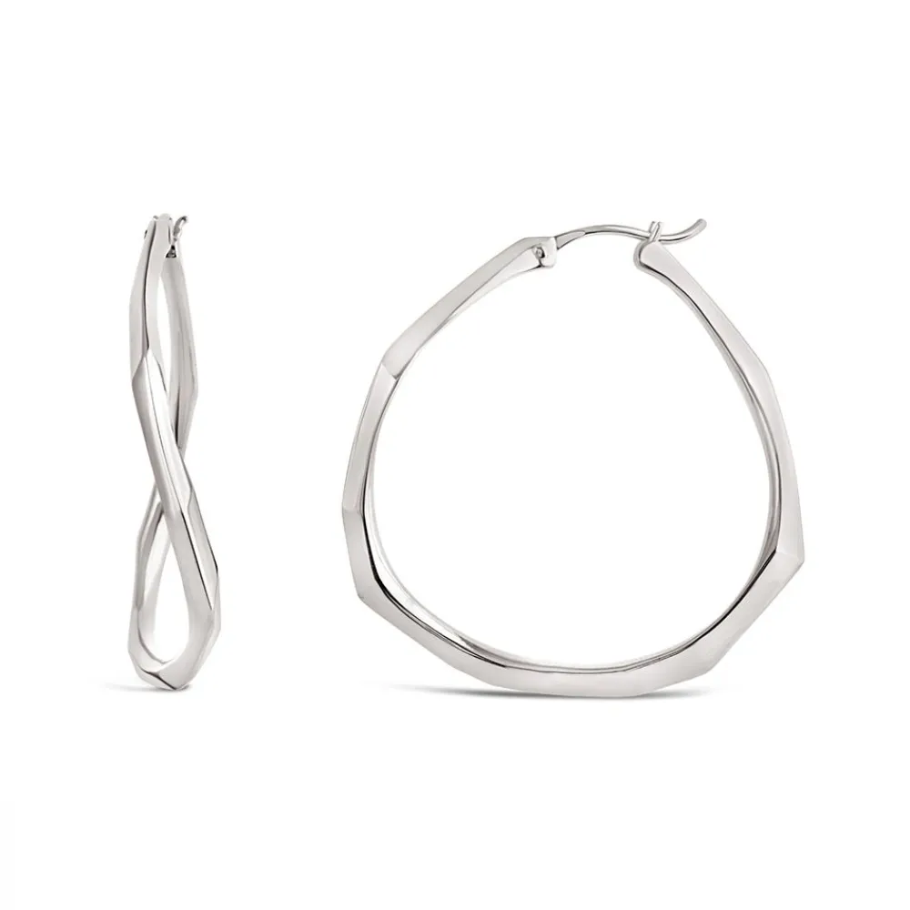 Dinny Hall Thalassa Large Faceted Statement Hoops