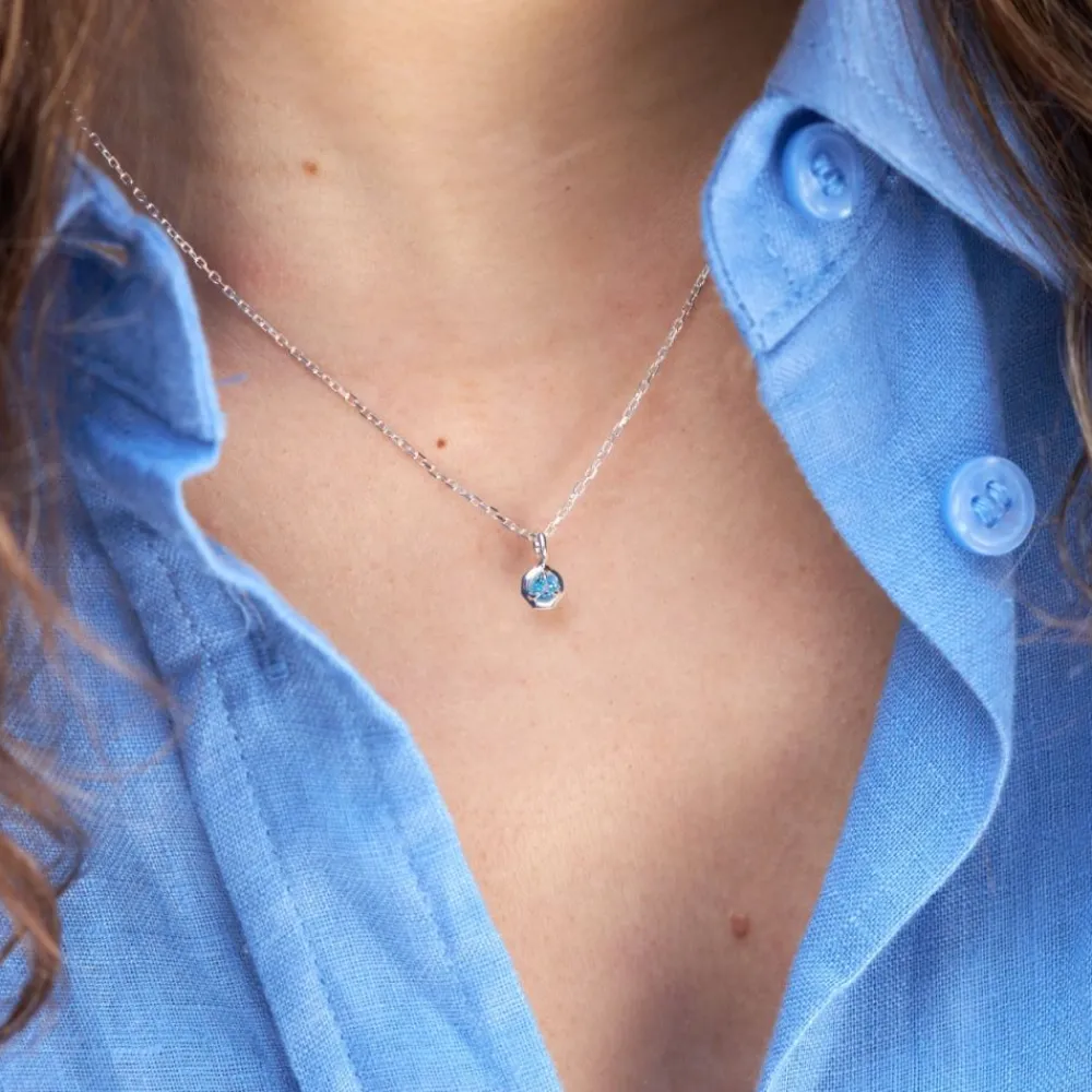 Dinny Hall Thalassa Mini Blue Topaz Pendant