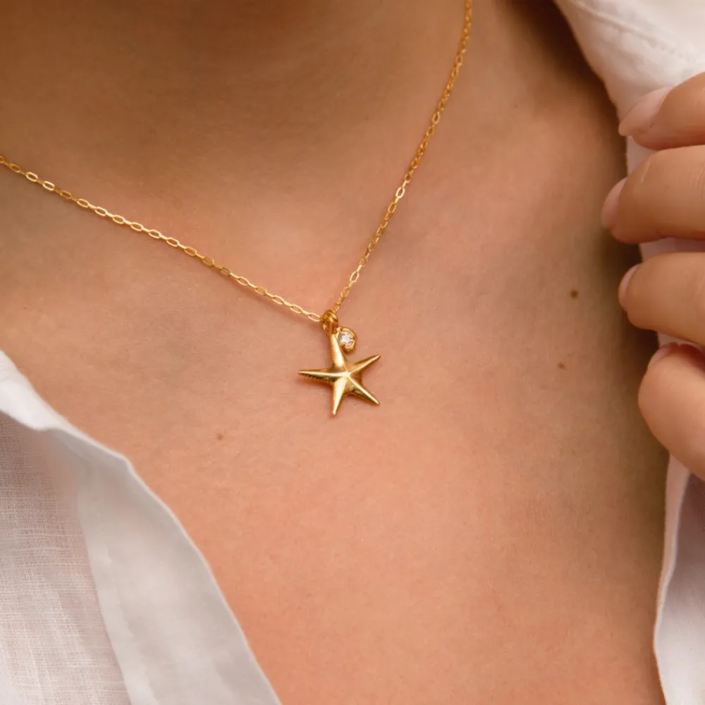 Dinny Hall Thalassa Ocean Treasures Starfish Duo Pendant