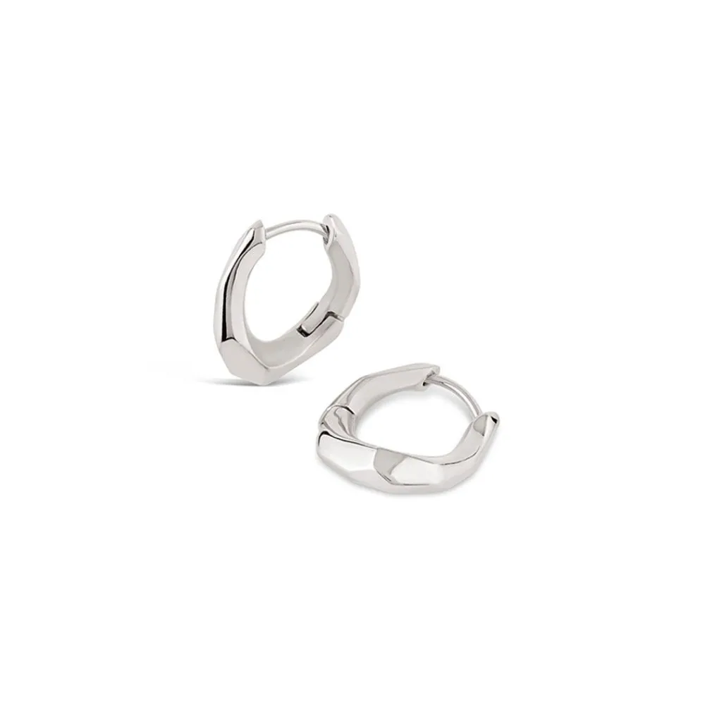 Dinny Hall Thalassa Small & Chunky Faceted Huggie Hoops