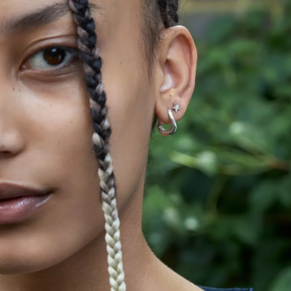 Dinny Hall Thalassa Small & Chunky Faceted Huggie Hoops