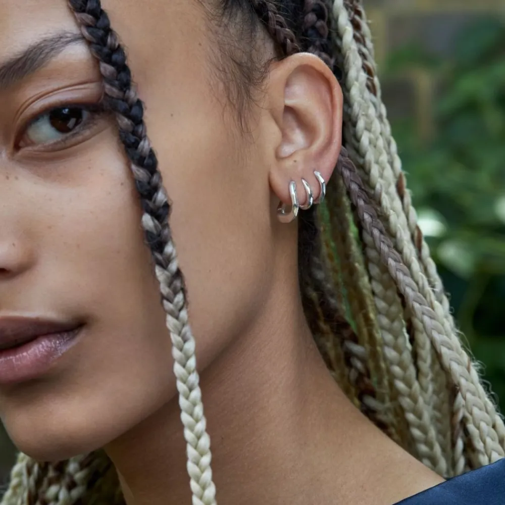 Dinny Hall Thalassa Small & Chunky Faceted Huggie Hoops