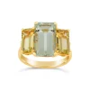 Dinny Hall Trinny Trilogy Green Amethyst & Oro Verde Ring