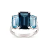 Dinny Hall Trinny Trilogy London Blue Topaz & Swiss Blue Topaz Ring