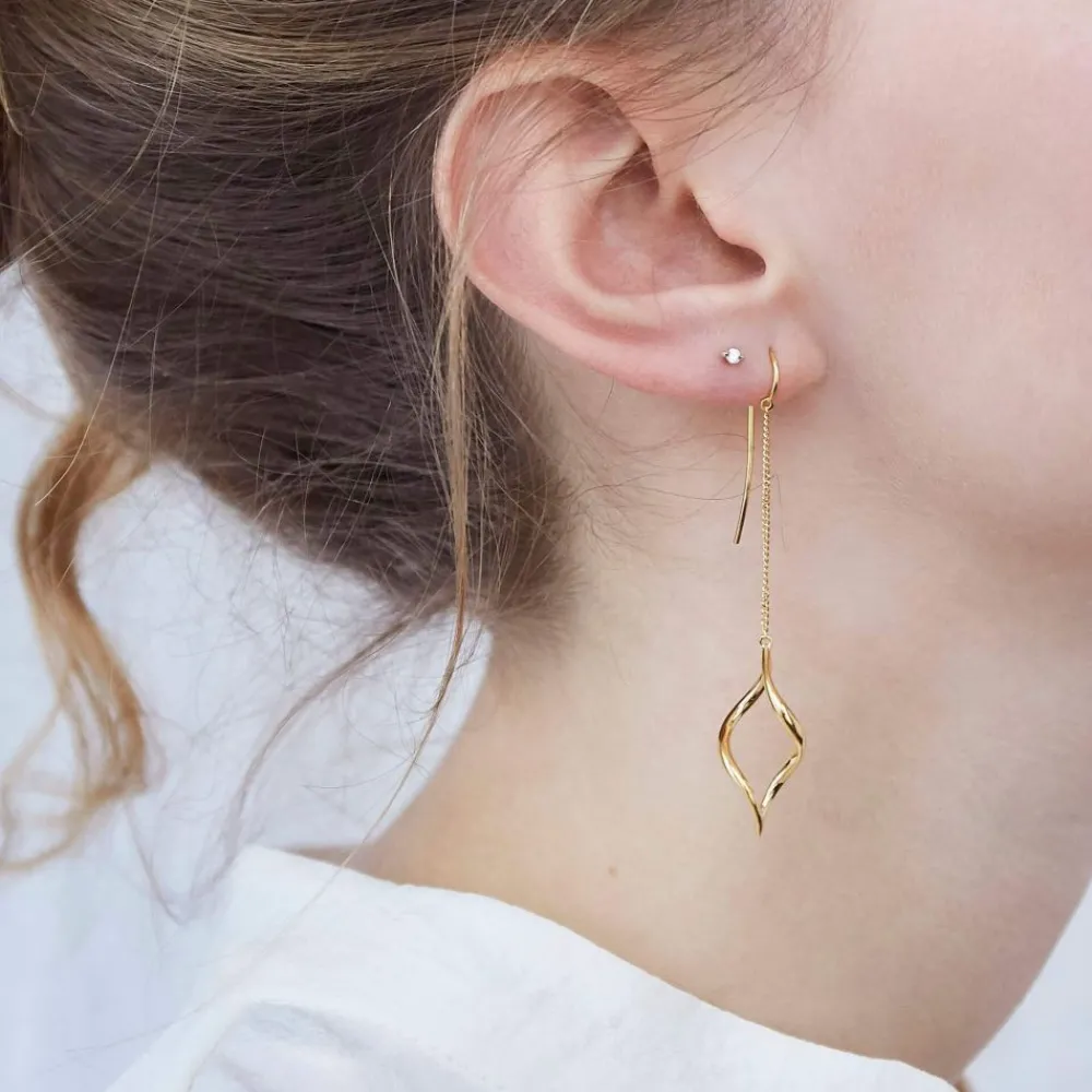 Dinny Hall Twist Small Chain Drop Earrings