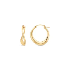 Dinny Hall Wave Solid Gold Hoops