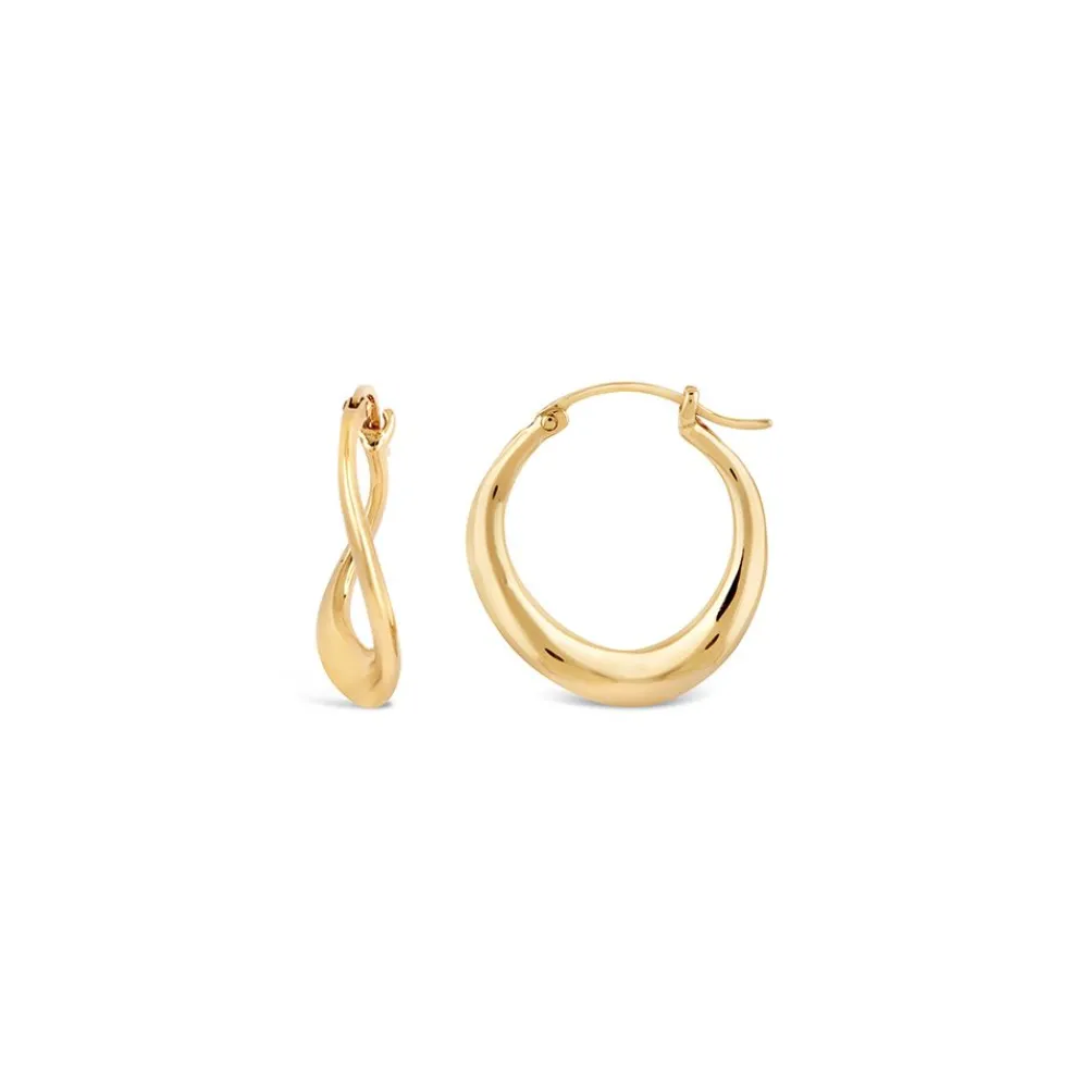 Dinny Hall Wave Solid Gold Hoops