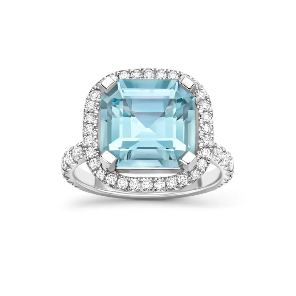 Dinny Hall Zadie 18K Fine Aquamarine & Diamond Ring