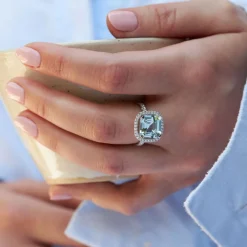 Dinny Hall Zadie 18K Fine Aquamarine & Diamond Ring