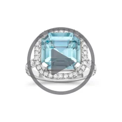 Dinny Hall Zadie 18K Fine Aquamarine & Diamond Ring