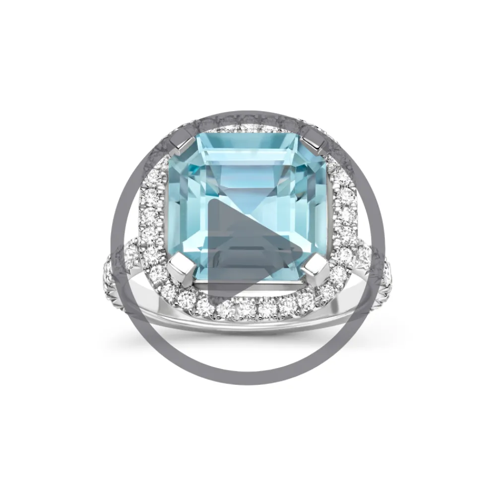 Dinny Hall Zadie 18K Fine Aquamarine & Diamond Ring
