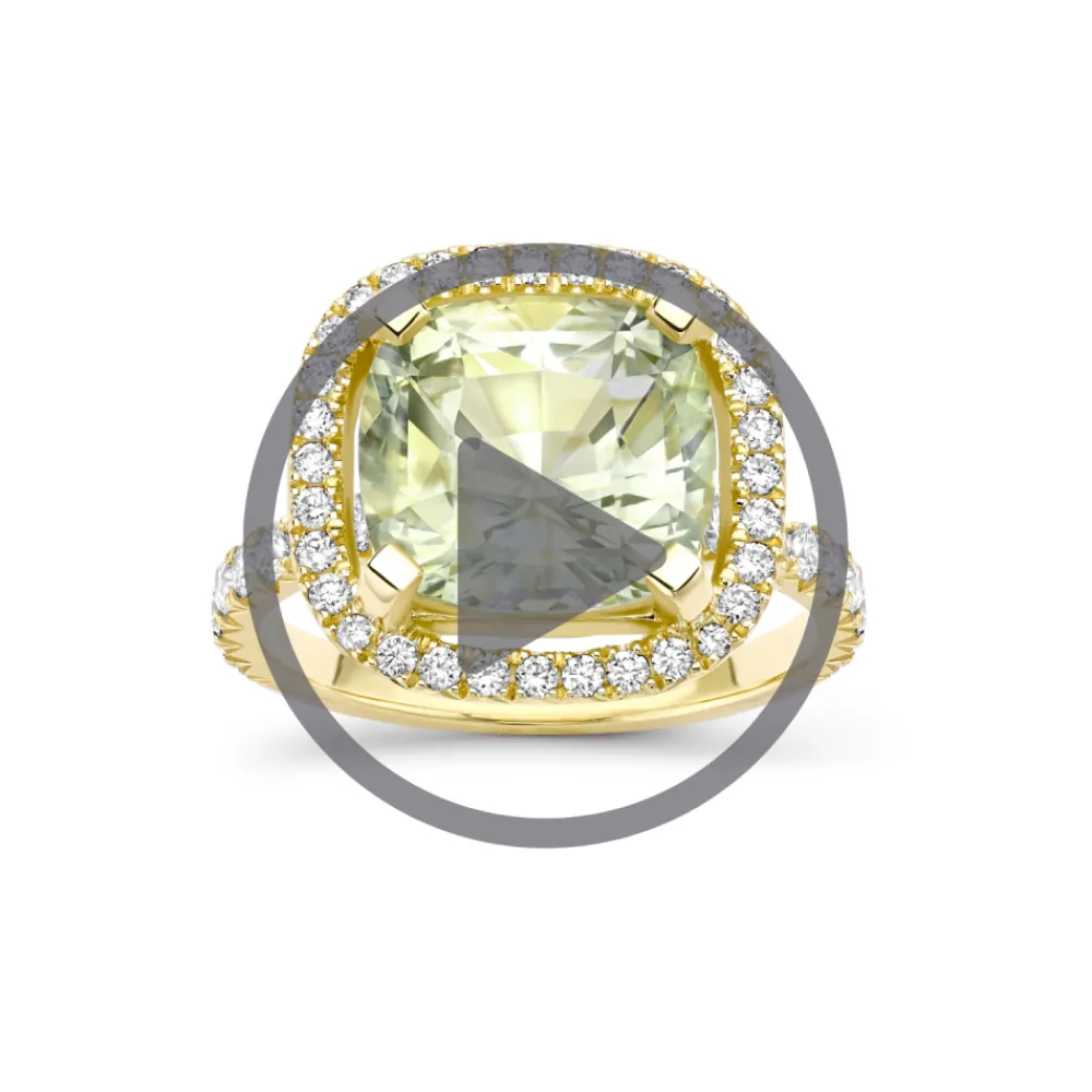 Dinny Hall Zadie 18K Fine Pistachio Green Sapphire & Diamond Ring